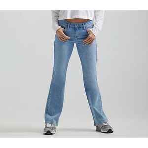Lee One True Fit Jeans Womens 13/14M Medium Wash Denim‎ Bootcut Embellished